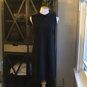 Black dress with jeweled neckline